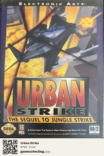 Urban Strike Sega Mega Drive / Genesis, NTSC box front