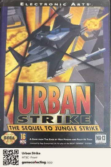 Urban Strike Sega Mega Drive / Genesis, NTSC box front