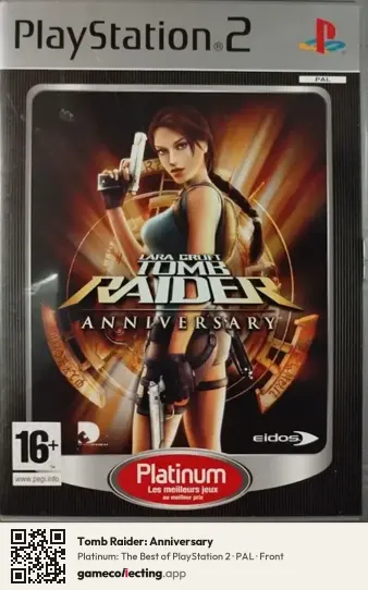 Tomb Raider: Anniversary PlayStation 2, PAL box front