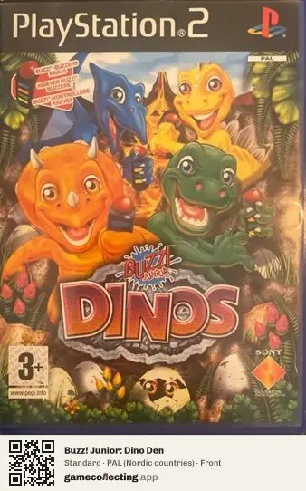 Buzz! Junior: Dino Den PlayStation 2, Nordic countries box front