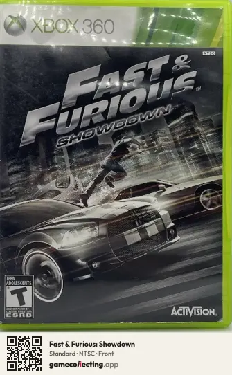 Fast & Furious: Showdown Xbox 360, NTSC box front
