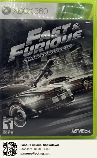 Fast & Furious: Showdown Xbox 360, NTSC box front