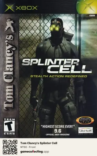 Tom Clancy's Splinter Cell Xbox, NTSC box front