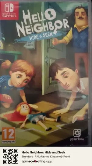 Hello Neighbor: Hide and Seek Nintendo Switch, United Kingdom box front