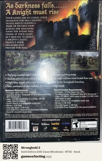 Stronghold 3 Computer, NTSC box back