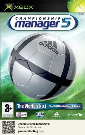 Championship Manager 5 Xbox, PAL box front