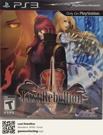 Last Rebellion PlayStation 3, NTSC box front
