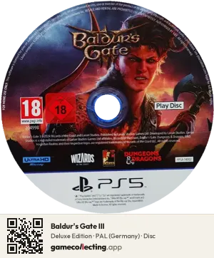 Baldur's Gate III PlayStation 5, PAL disc