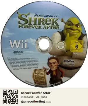 Shrek Forever After Nintendo Wii, PAL disc