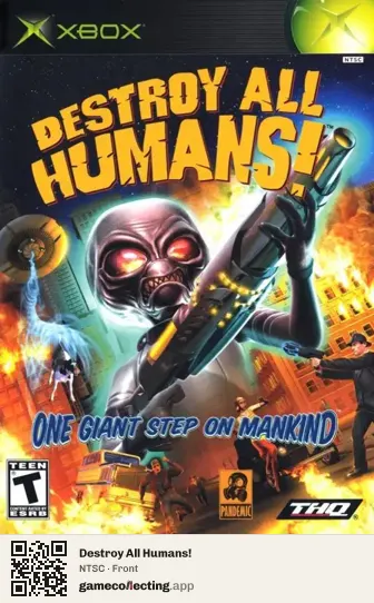 Destroy All Humans! Xbox, NTSC box front