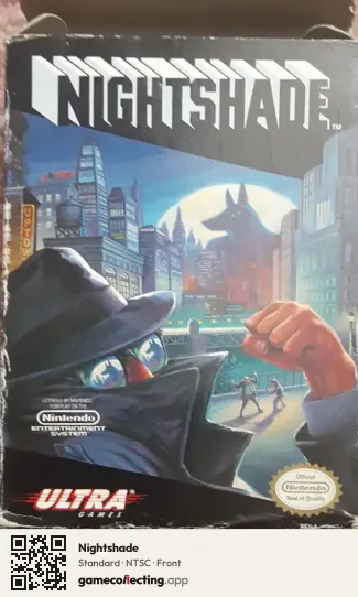 Nightshade Nintendo Entertainment System, NTSC box front