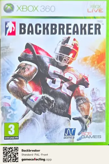 Backbreaker Xbox 360, PAL box front