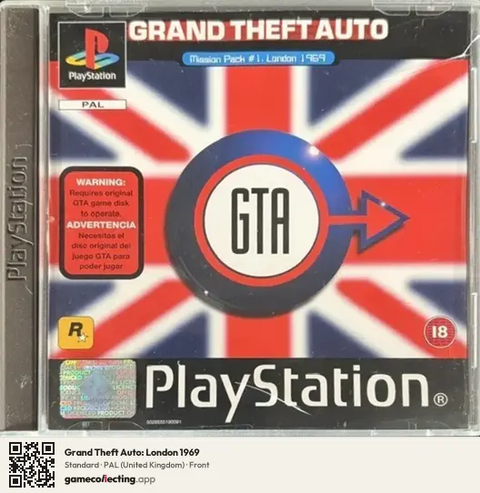 Grand Theft Auto: London 1969 PlayStation, United Kingdom box front