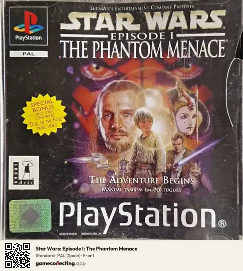 Star Wars: Episode I: The Phantom Menace PlayStation, Spain box front