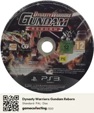 Dynasty Warriors: Gundam Reborn PlayStation 3, PAL disc