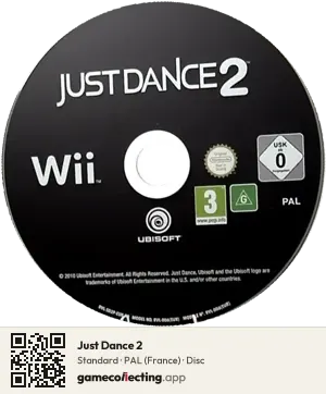 Just Dance 2 Nintendo Wii, PAL disc