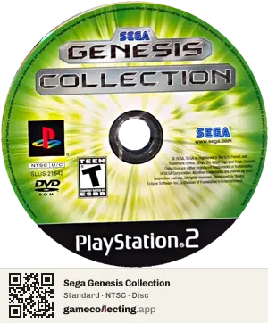 Sega Genesis Collection PlayStation 2, NTSC disc
