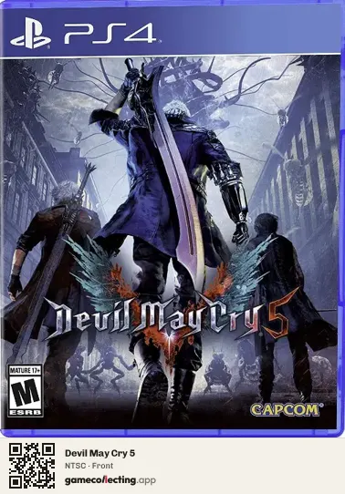 Devil May Cry 5 PlayStation 4, NTSC box front