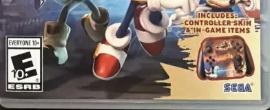 Sonic Forces, the ESRB box on its front