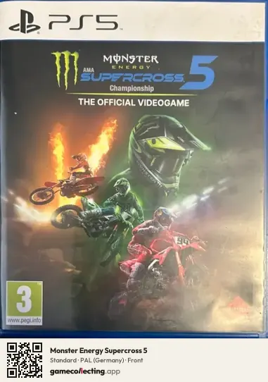 Monster Energy Supercross 5 PlayStation 5, Germany box front