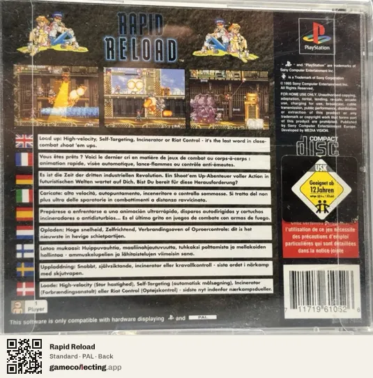 Rapid Reload PlayStation, PAL box back