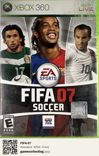 FIFA 07 Xbox 360, NTSC box front