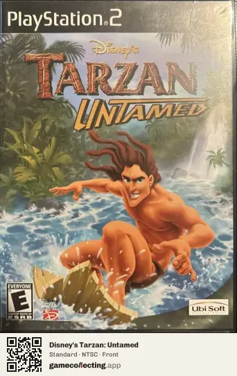 Disney's Tarzan: Untamed PlayStation 2, NTSC box front