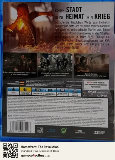 Homefront: The Revolution PlayStation 4, Germany box back