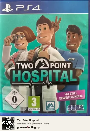 Two Point Hospital PlayStation 4, Germany box front