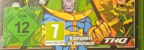 Marvel Super Hero Squad: The Infinity Gauntlet, the USK square on its front