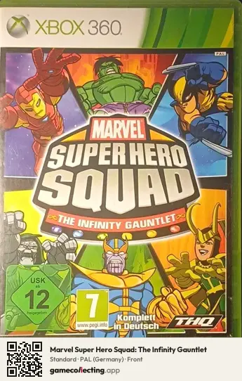 Marvel Super Hero Squad: The Infinity Gauntlet Xbox 360, Germany box front