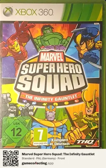 Marvel Super Hero Squad: The Infinity Gauntlet Xbox 360, Germany box front