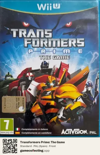 Transformers Prime: The Game Nintendo Wii U, Spain box front
