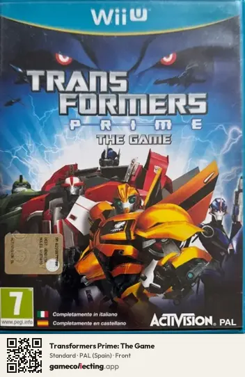 Transformers Prime: The Game Nintendo Wii U, Spain box front