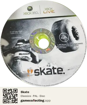 Skate Xbox 360, PAL disc