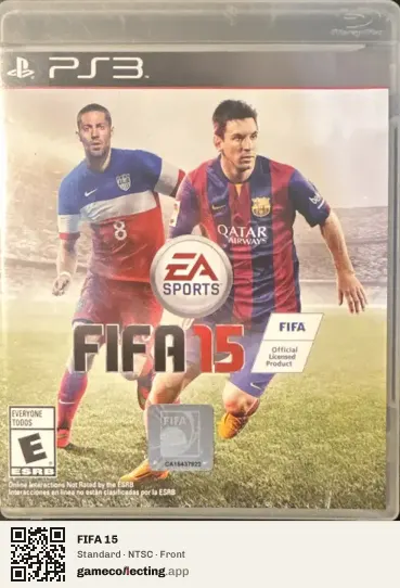 FIFA 15 PlayStation 3, NTSC box front