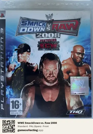 WWE SmackDown vs. Raw 2008 PlayStation 3, Spain box front
