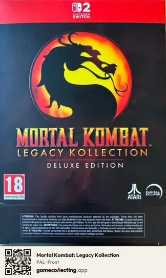 Mortal Kombat: Legacy Kollection Nintendo Switch 2, PAL box front