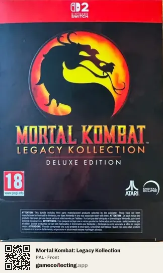 Mortal Kombat: Legacy Kollection Nintendo Switch 2, PAL box front