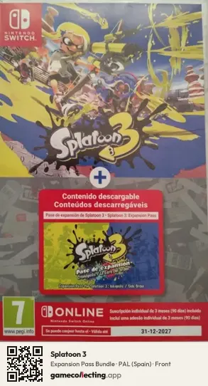 Splatoon 3 Nintendo Switch, Spain box front