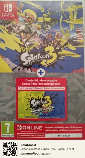 Splatoon 3 Nintendo Switch, Spain box front