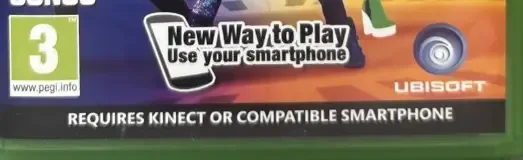 Just Dance 2017, the PEGI square on its front