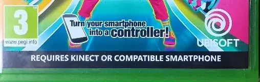 Just Dance 2018, the PEGI square on its front