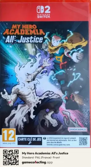 My Hero Academia: All's Justice Nintendo Switch 2, France box front