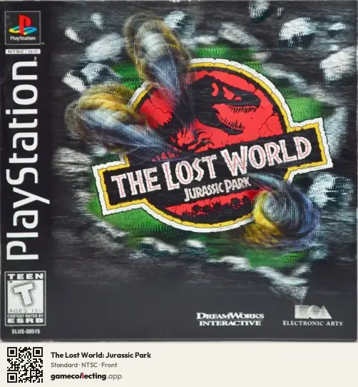 The Lost World: Jurassic Park PlayStation, NTSC box front