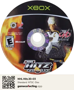 NHL Hitz 20-03 Xbox, NTSC disc