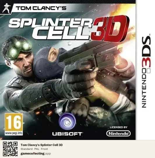 Tom Clancy's Splinter Cell 3D Nintendo 3DS, PAL box front