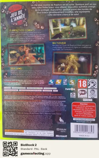 BioShock 2 Xbox 360, PAL box back