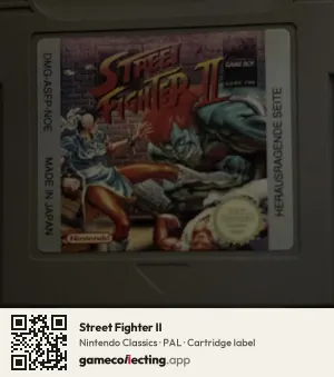 Street Fighter II Game Boy, PAL cartridge label