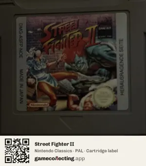 Street Fighter II Game Boy, PAL cartridge label